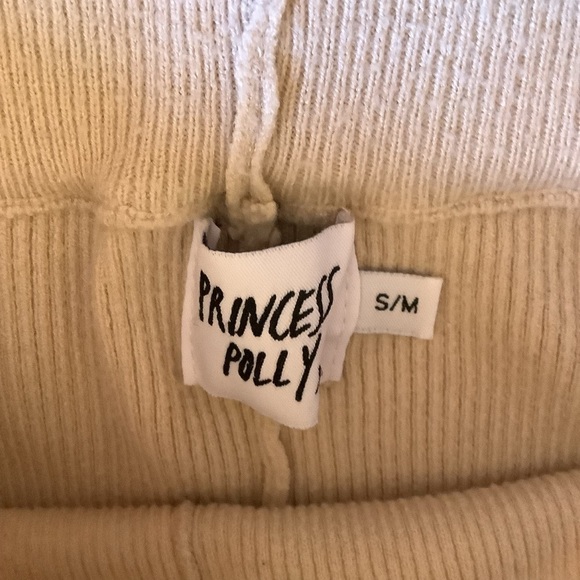 Small princess Polly wide leg forbidden stretchy ribbed blush knit pants - Picture 5 of 8